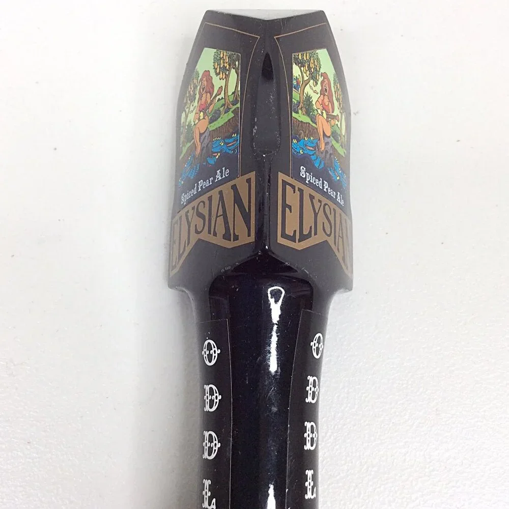 Elysian Spiced Pear Ale Oddland Beer Tap Handle Seattle Washington Wood 10